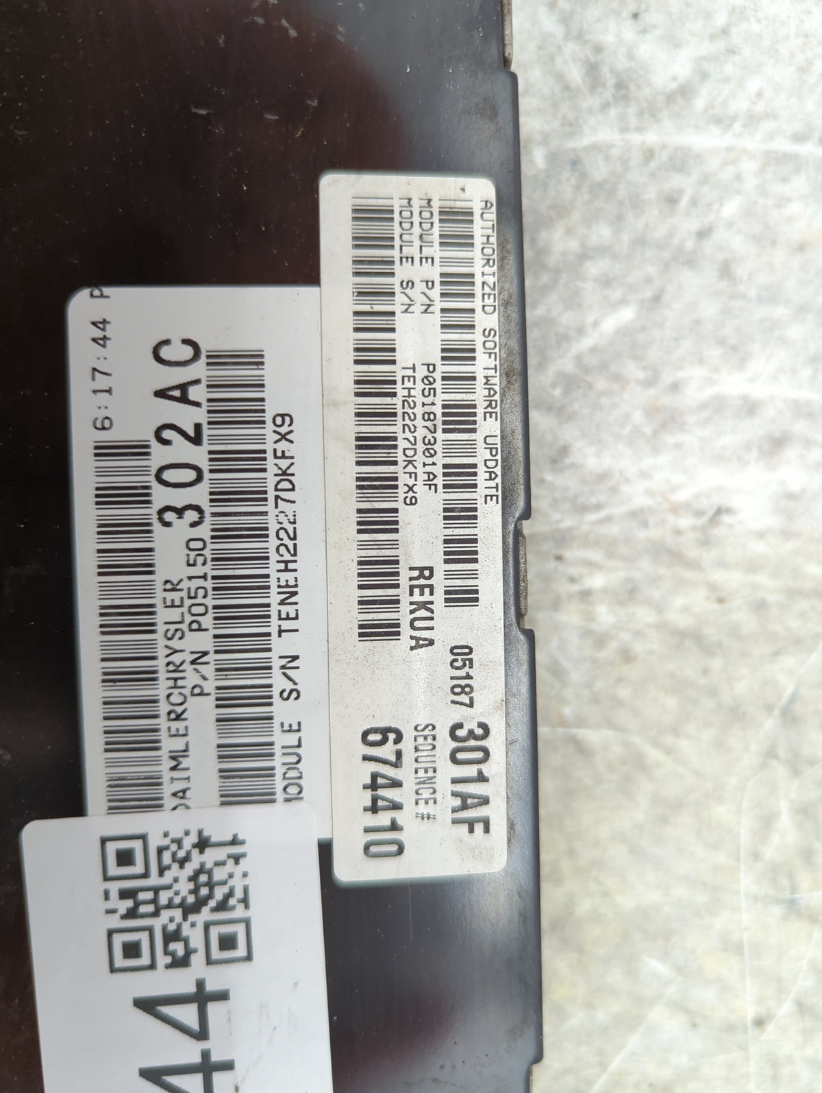 2008 Jeep Grand Cherokee PCM Engine Control Computer ECU ECM PCU OEM P/N:P05187301AF P05150302AC Fits OEM Used Auto Parts - 