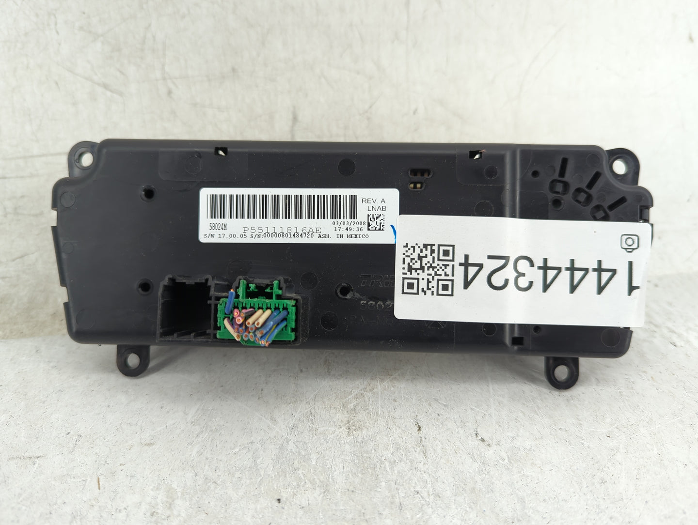 2008-2009 Jeep Liberty Climate Control Module Temperature AC/Heater Replacement P/N:P55111816AE Fits Fits 2008 2009 OEM Used