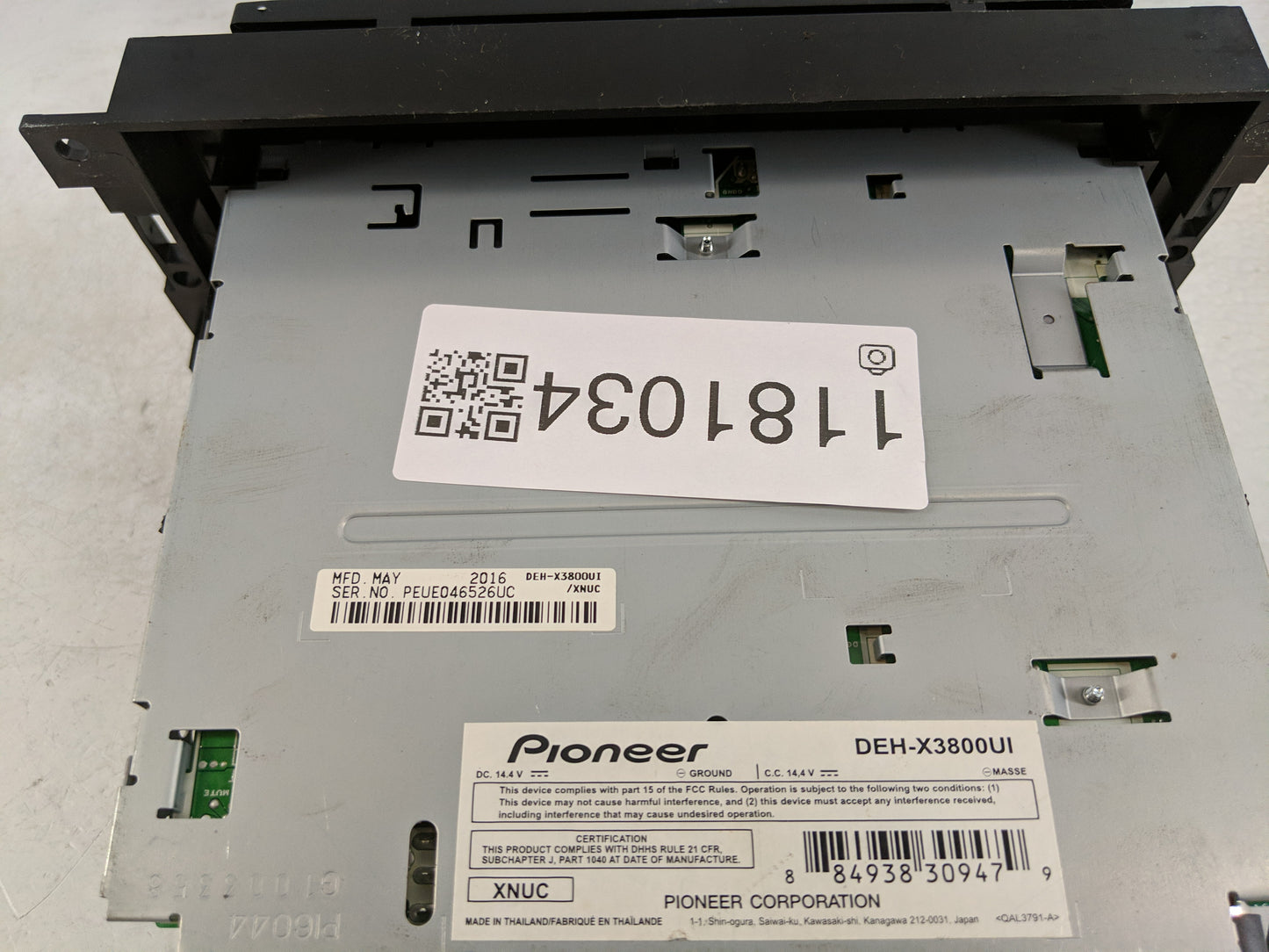 2007-2010 Jeep Patriot Radio AM FM Cd Player Receiver Replacement P/N:DEX-X3800U1 Fits Fits 2007 2008 2009 2010 OEM Used Aut