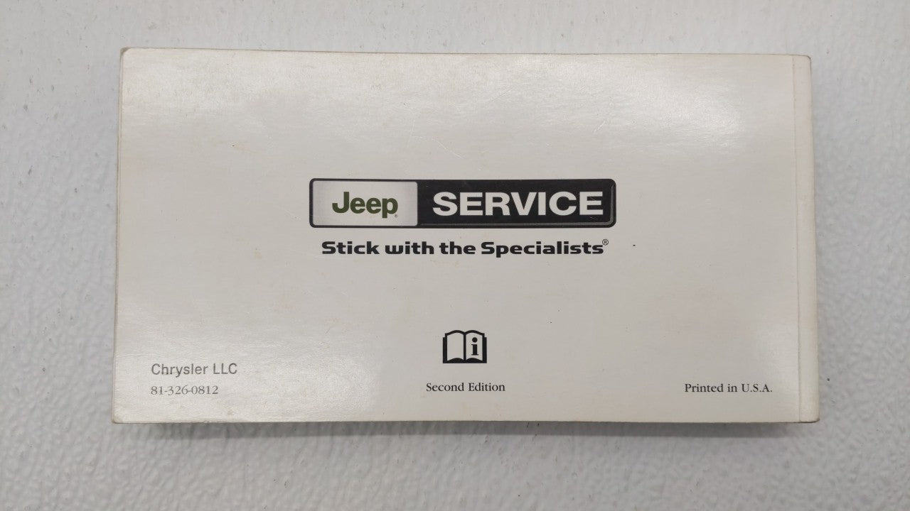 2008 Jeep Patriot Owners Manual Book Guide P/N:81-326-0812 OEM Used Auto Parts - Oemusedautoparts1.com