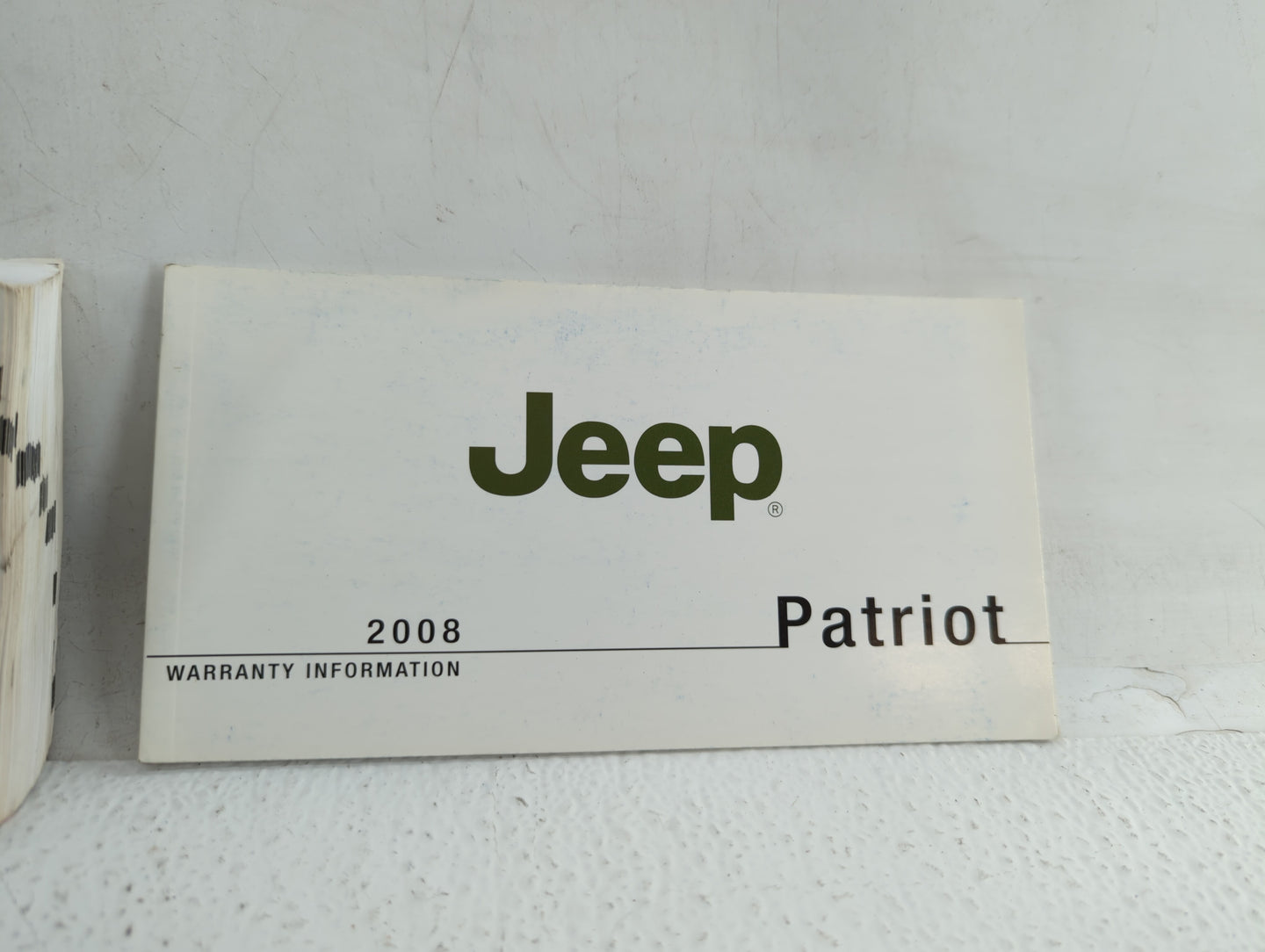 2008 Jeep Patriot Owners Manual Book Guide OEM Used Auto Parts - Oemusedautoparts1.com