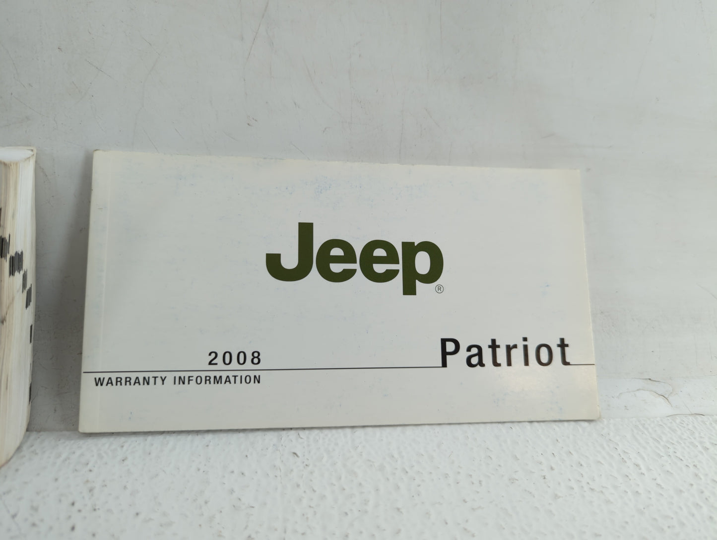 2008 Jeep Patriot Owners Manual Book Guide OEM Used Auto Parts - Oemusedautoparts1.com