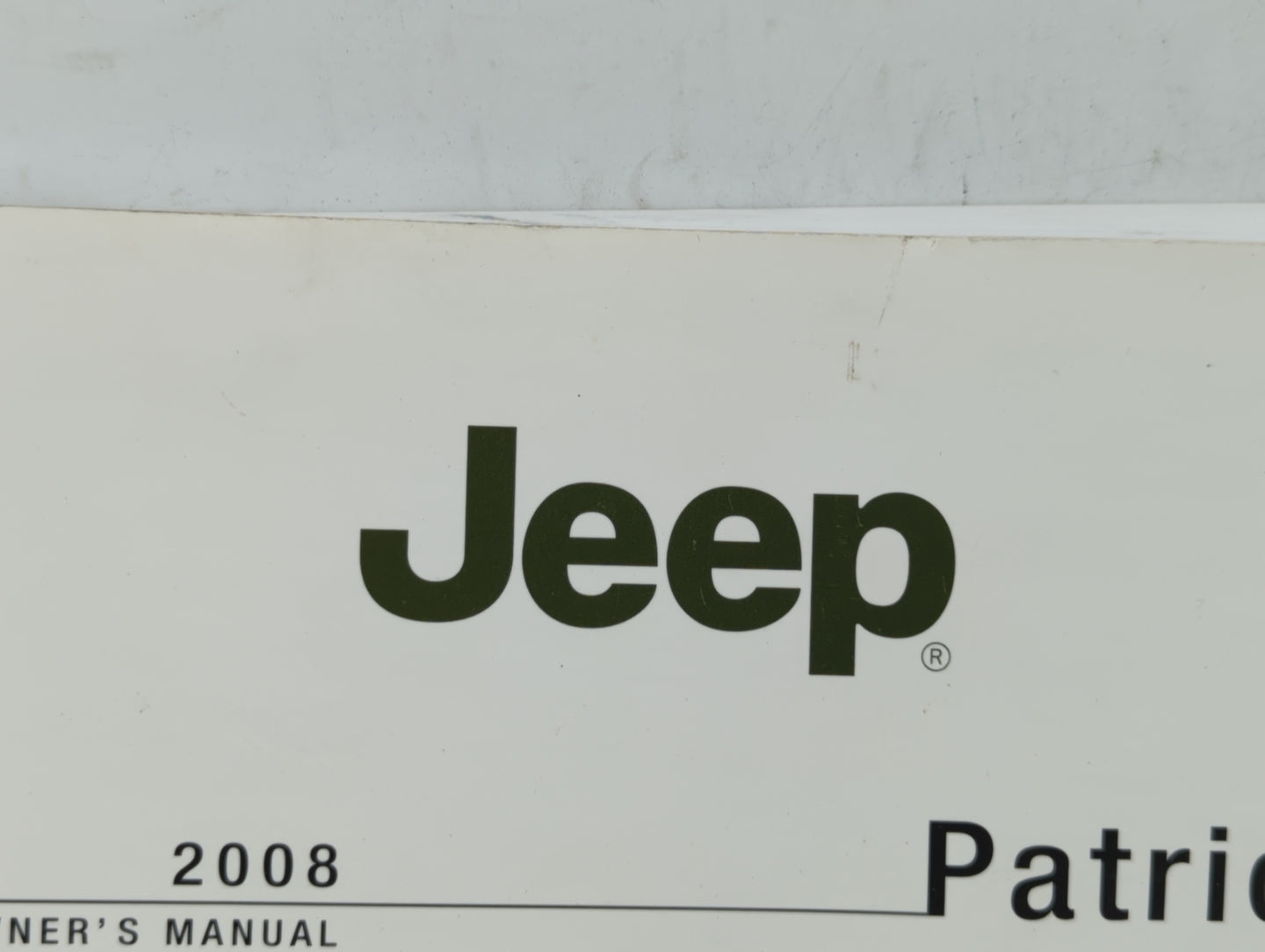 2008 Jeep Patriot Owners Manual Book Guide OEM Used Auto Parts - Oemusedautoparts1.com