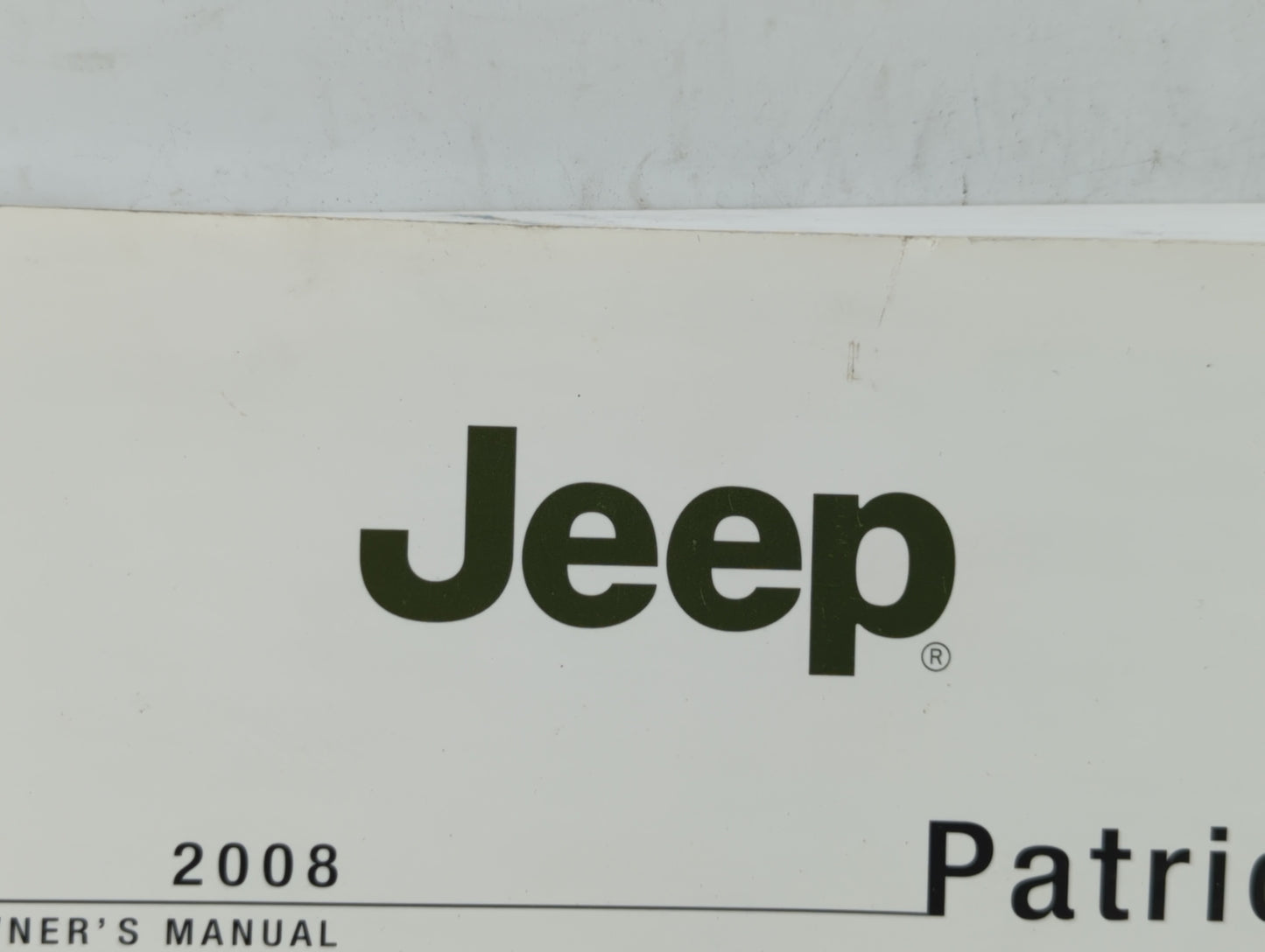 2008 Jeep Patriot Owners Manual Book Guide OEM Used Auto Parts - Oemusedautoparts1.com