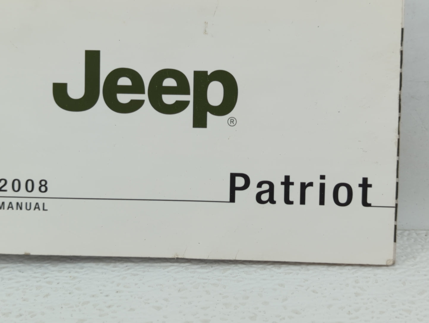2008 Jeep Patriot Owners Manual Book Guide OEM Used Auto Parts - Oemusedautoparts1.com