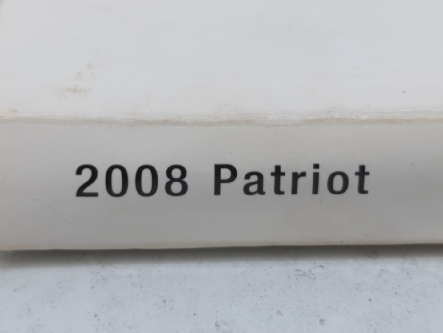 2008 Jeep Patriot Owners Manual Book Guide OEM Used Auto Parts - Oemusedautoparts1.com