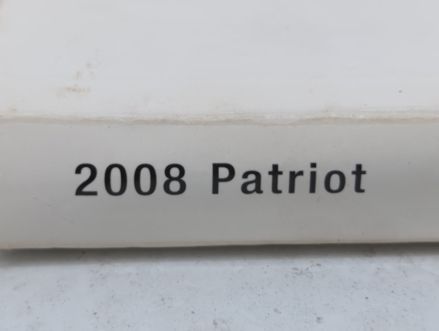2008 Jeep Patriot Owners Manual Book Guide OEM Used Auto Parts - Oemusedautoparts1.com