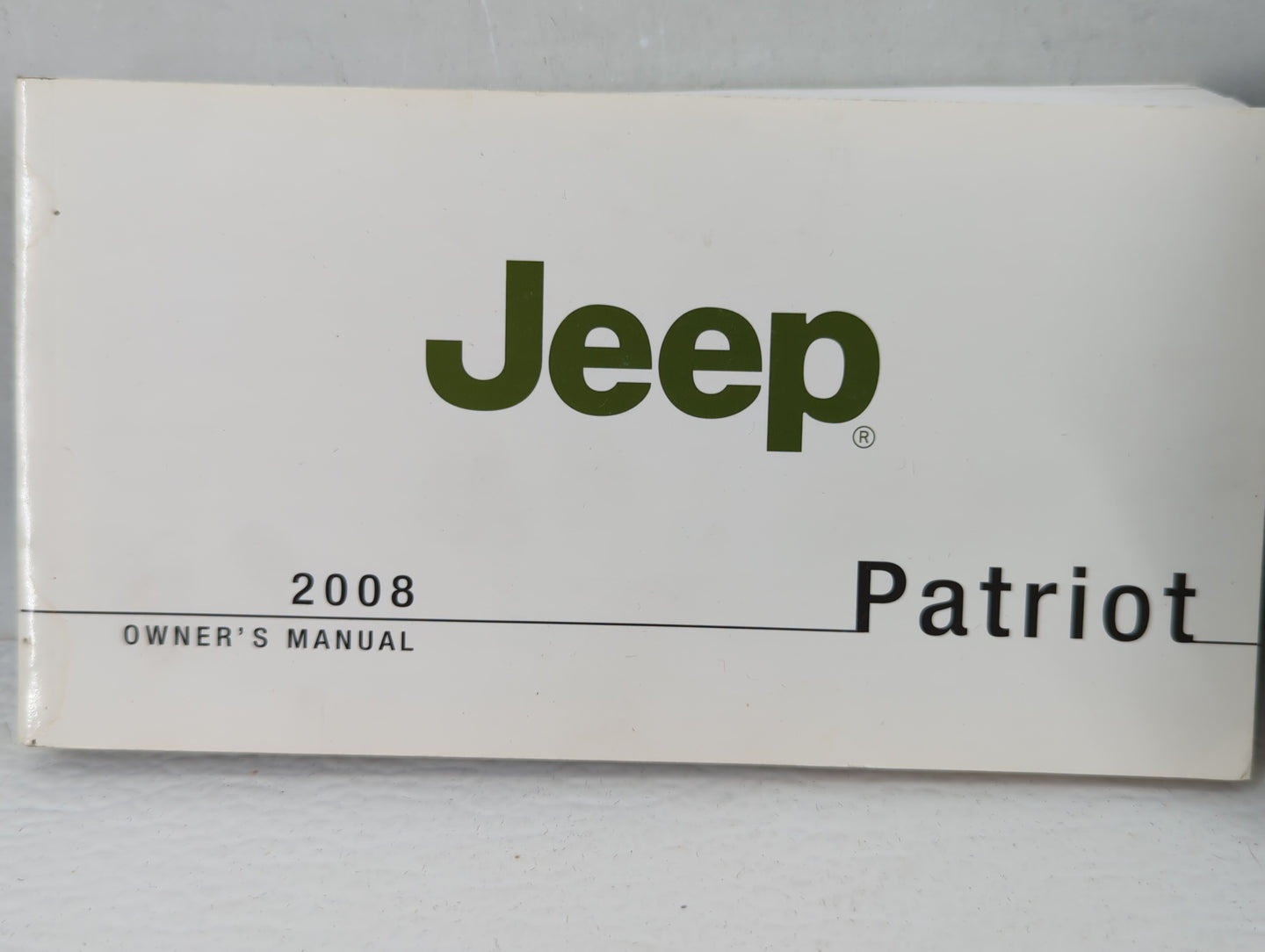 2008 Jeep Patriot Owners Manual Book Guide P/N:81-326-0812 OEM Used Auto Parts - Oemusedautoparts1.com
