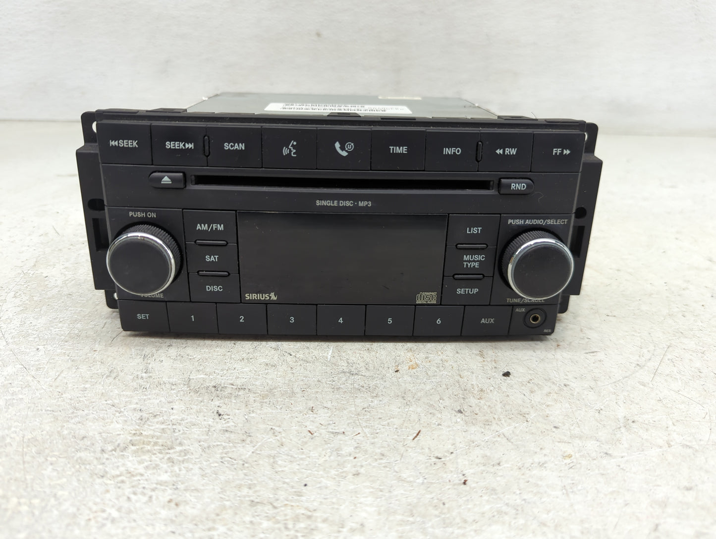 2008 Jeep Wrangler Radio AM FM Cd Player Receiver Replacement P/N:05064421AF Fits OEM Used Auto Parts - Oemusedautoparts1.co