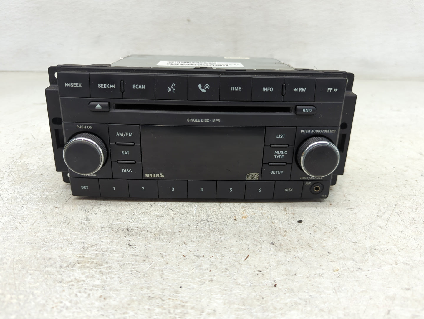2008 Jeep Wrangler Radio AM FM Cd Player Receiver Replacement P/N:05064421AF Fits OEM Used Auto Parts - Oemusedautoparts1.co