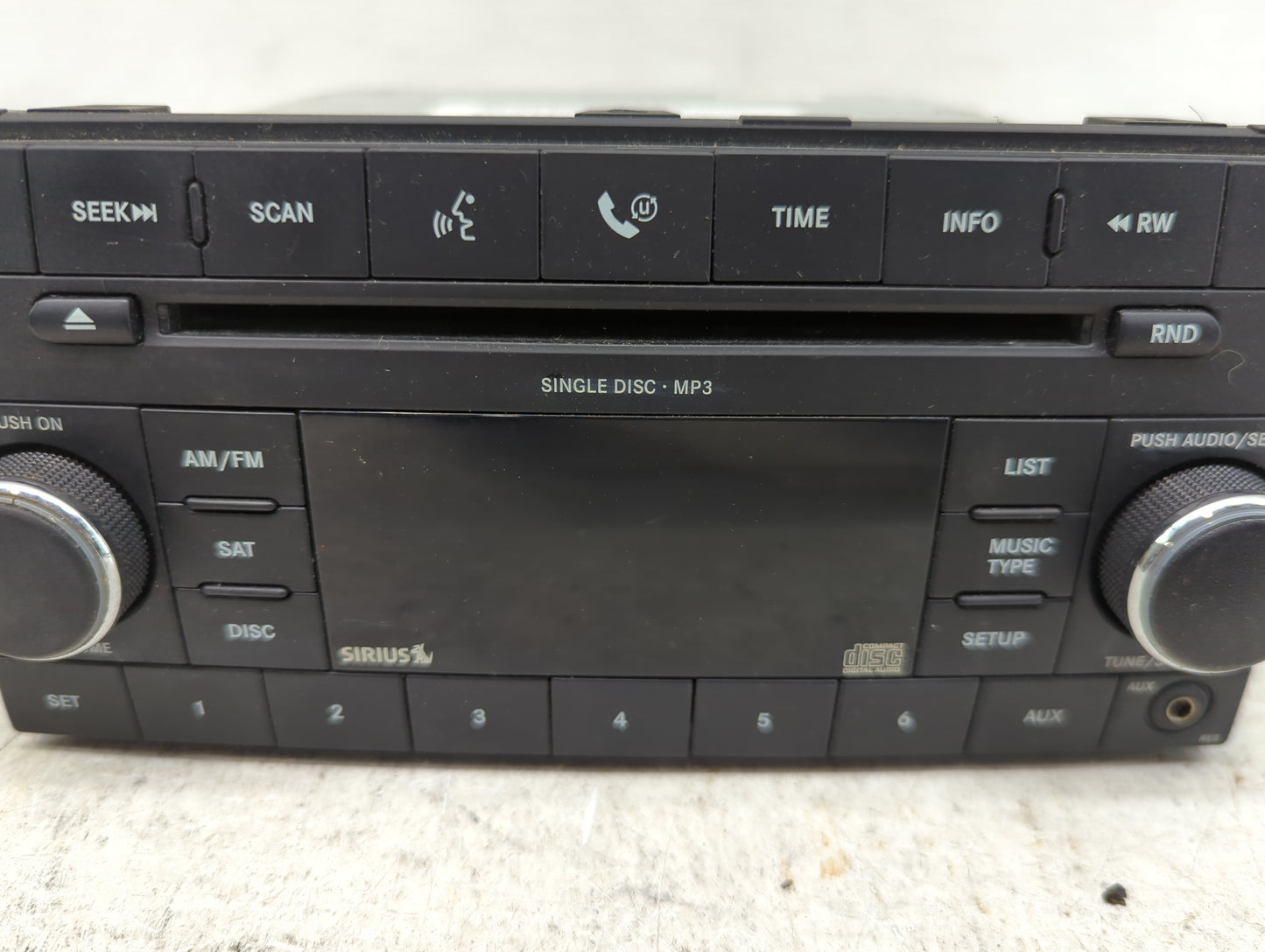 2008 Jeep Wrangler Radio AM FM Cd Player Receiver Replacement P/N:05064421AF Fits OEM Used Auto Parts - Oemusedautoparts1.co