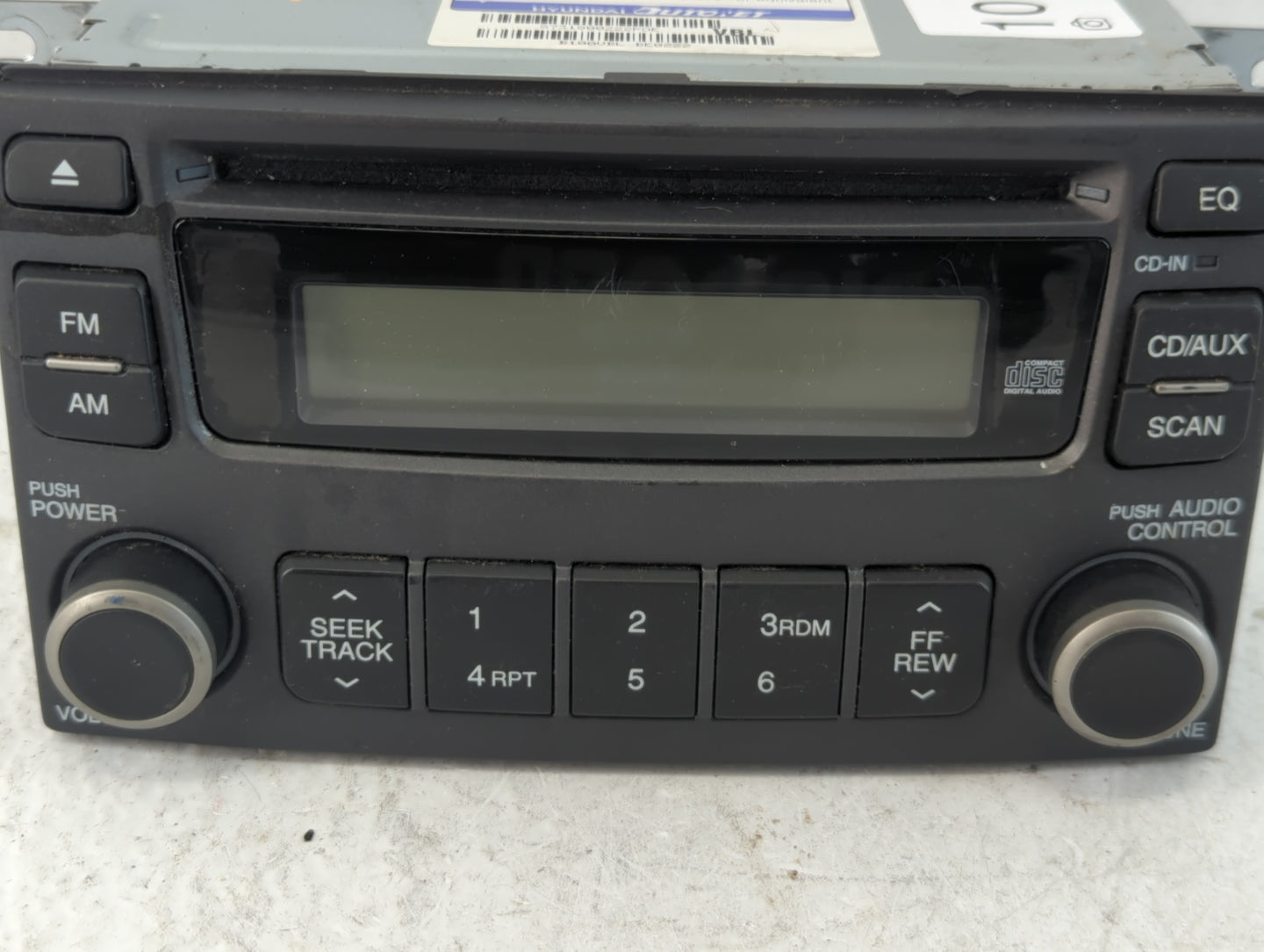 2008 Kia Optima Radio AM FM Cd Player Receiver Replacement P/N:96140-2G600T0 Fits OEM Used Auto Parts - Oemusedautoparts1.co