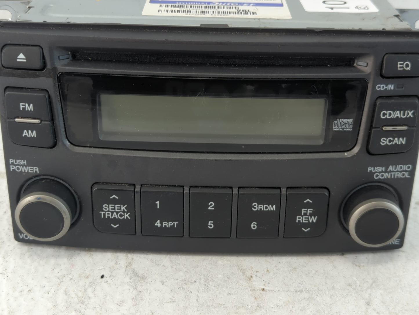 2008 Kia Optima Radio AM FM Cd Player Receiver Replacement P/N:96140-2G600T0 Fits OEM Used Auto Parts - Oemusedautoparts1.co