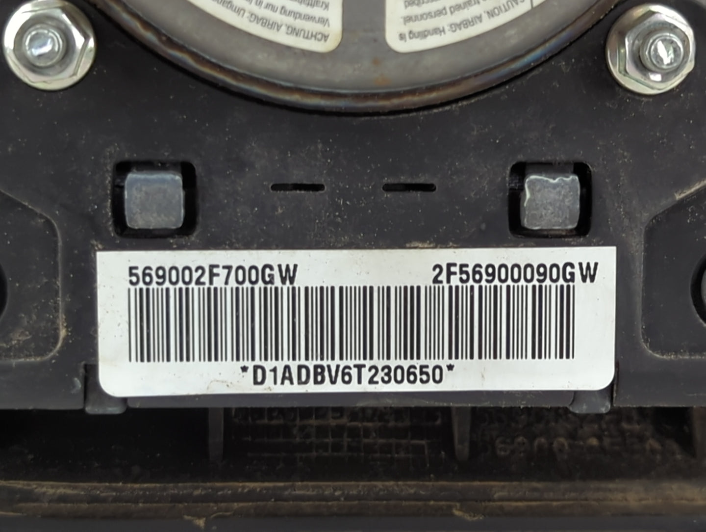 2007-2009 Kia Spectra Air Bag Driver Left Steering Wheel Mounted - Oemusedautoparts1.com