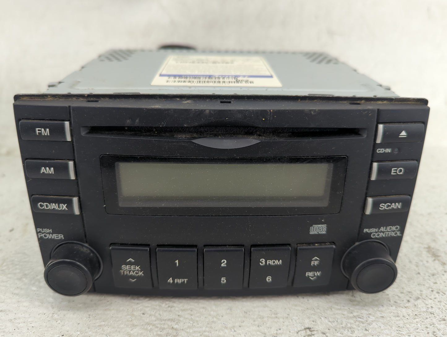 2007-2009 Kia Spectra Radio AM FM Cd Player Receiver Replacement P/N:96150-2F700 Fits Fits 2007 2008 2009 OEM Used Auto Part