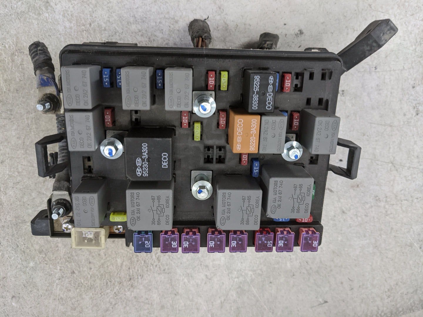 2007-2009 Kia Spectra Fusebox Fuse Box Panel Relay Module P/N:911152F021 95230-3A300, 95225-86800 Fits Fits 2007 2008 2009 O