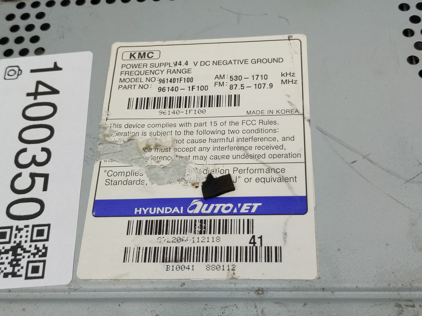 2005-2010 Kia Sportage Radio AM FM Cd Player Receiver Replacement P/N:96140-1F100 Fits Fits 2005 2006 2007 2008 2009 2010 OE