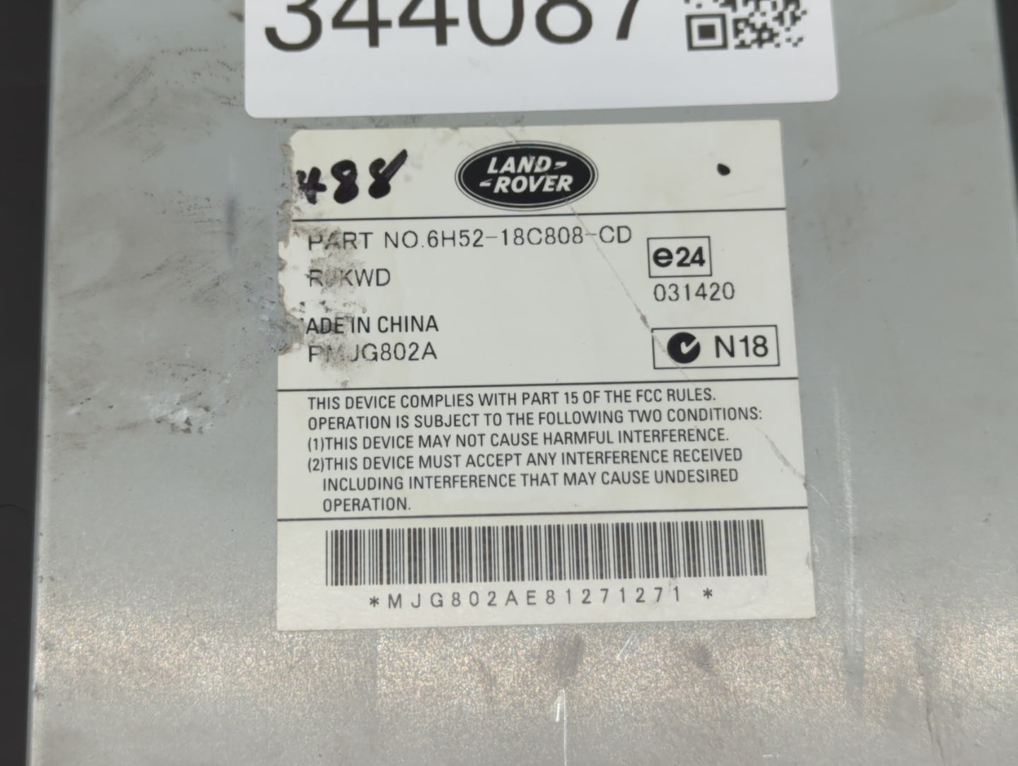 2008-2012 Land Rover Lr2 Radio AM FM Cd Player Receiver Replacement P/N:6H52-18C808-CD 6H52-18C808-BJ Fits OEM Used Auto Par