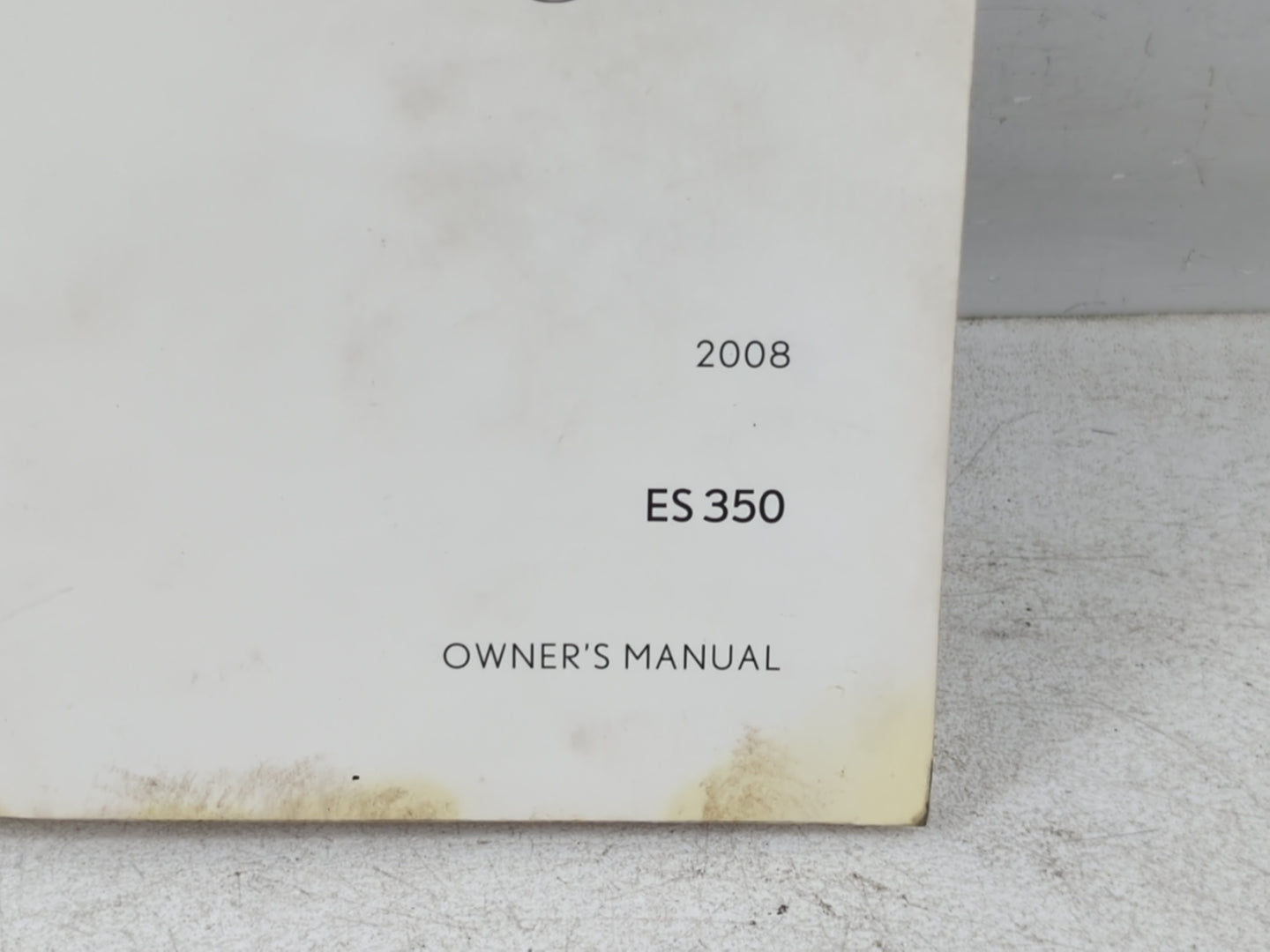 2008 Lexus Es350 Owners Manual Book Guide P/N:01999-33809 OEM Used Auto Parts - Oemusedautoparts1.com
