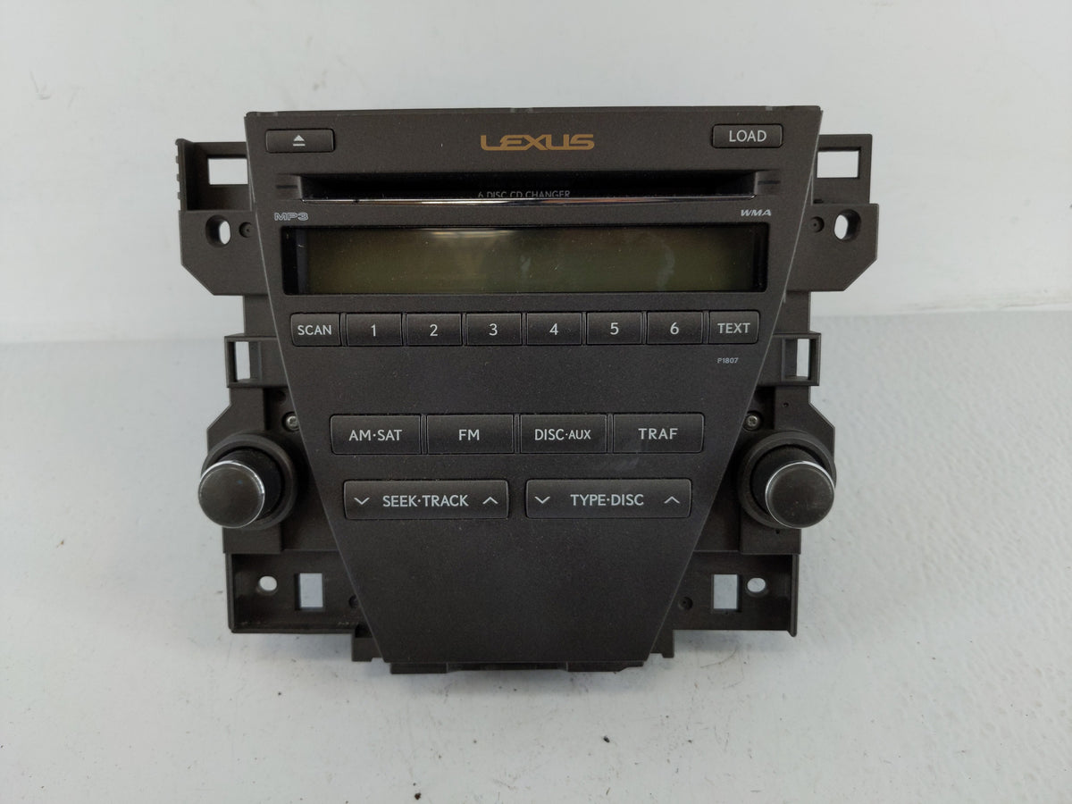 2007-2009 Lexus Es350 Radio AM FM Cd Player Receiver Replacement P/N:86120-33720 Fits 2007 2008 2009 OEM Used Auto Parts - O
