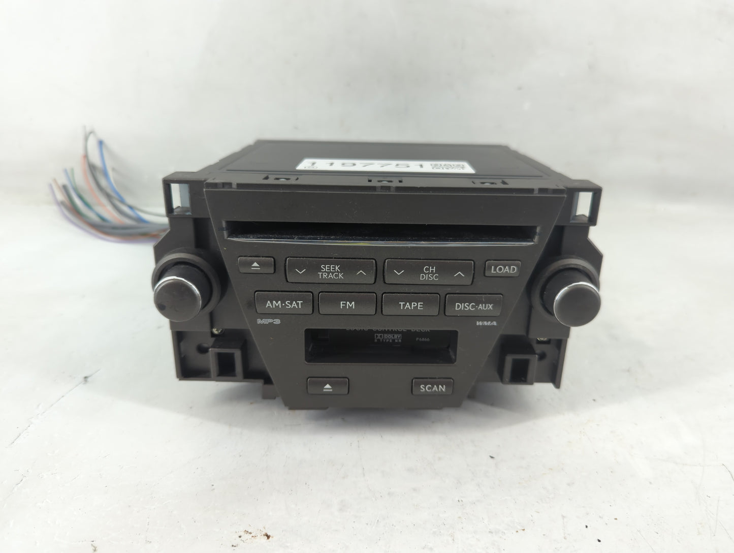 2007-2009 Lexus Es350 Radio AM FM Cd Player Receiver Replacement P/N:2024B-BT005A 86430-33013 Fits Fits 2007 2008 2009 OEM U