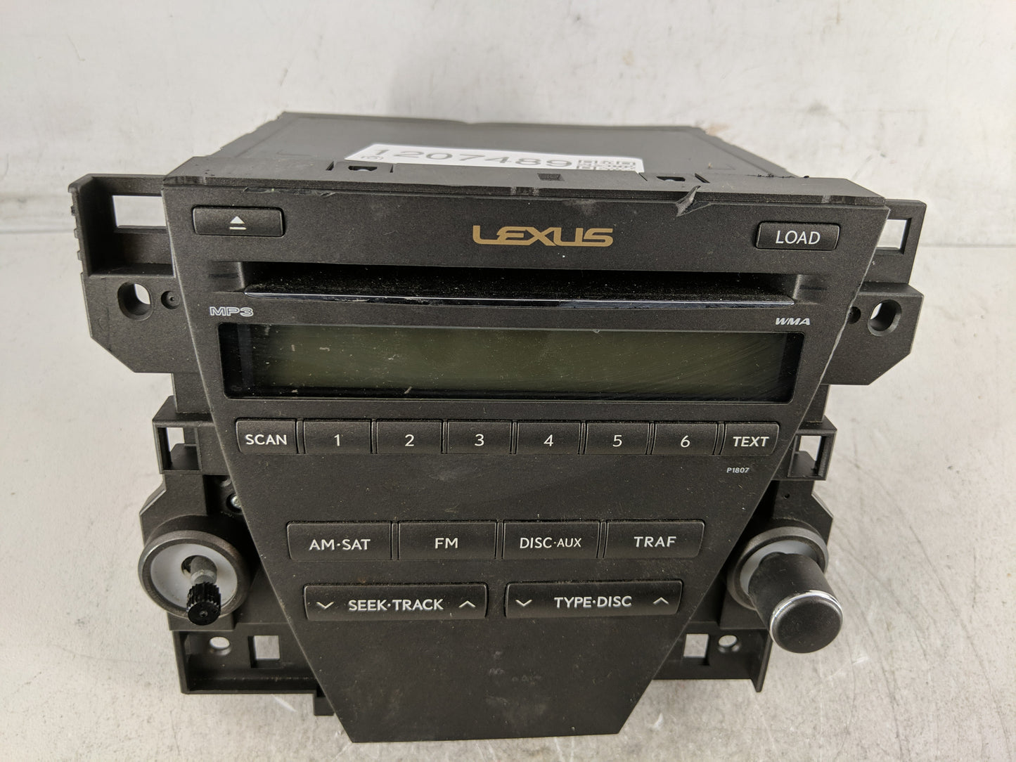 2007-2009 Lexus Es350 Radio AM FM Cd Player Receiver Replacement P/N:86120-33720 Fits Fits 2007 2008 2009 OEM Used Auto Part