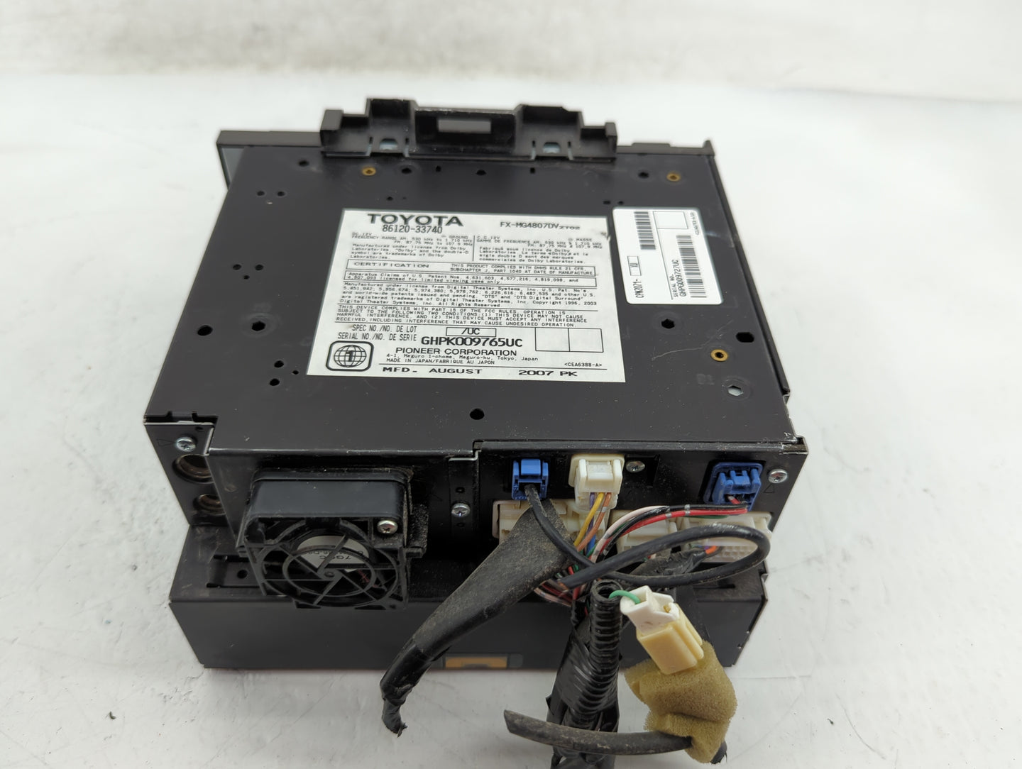 2007-2009 Lexus Es350 Radio AM FM Cd Player Receiver Replacement P/N:86120-33740 Fits Fits 2007 2008 2009 OEM Used Auto Part