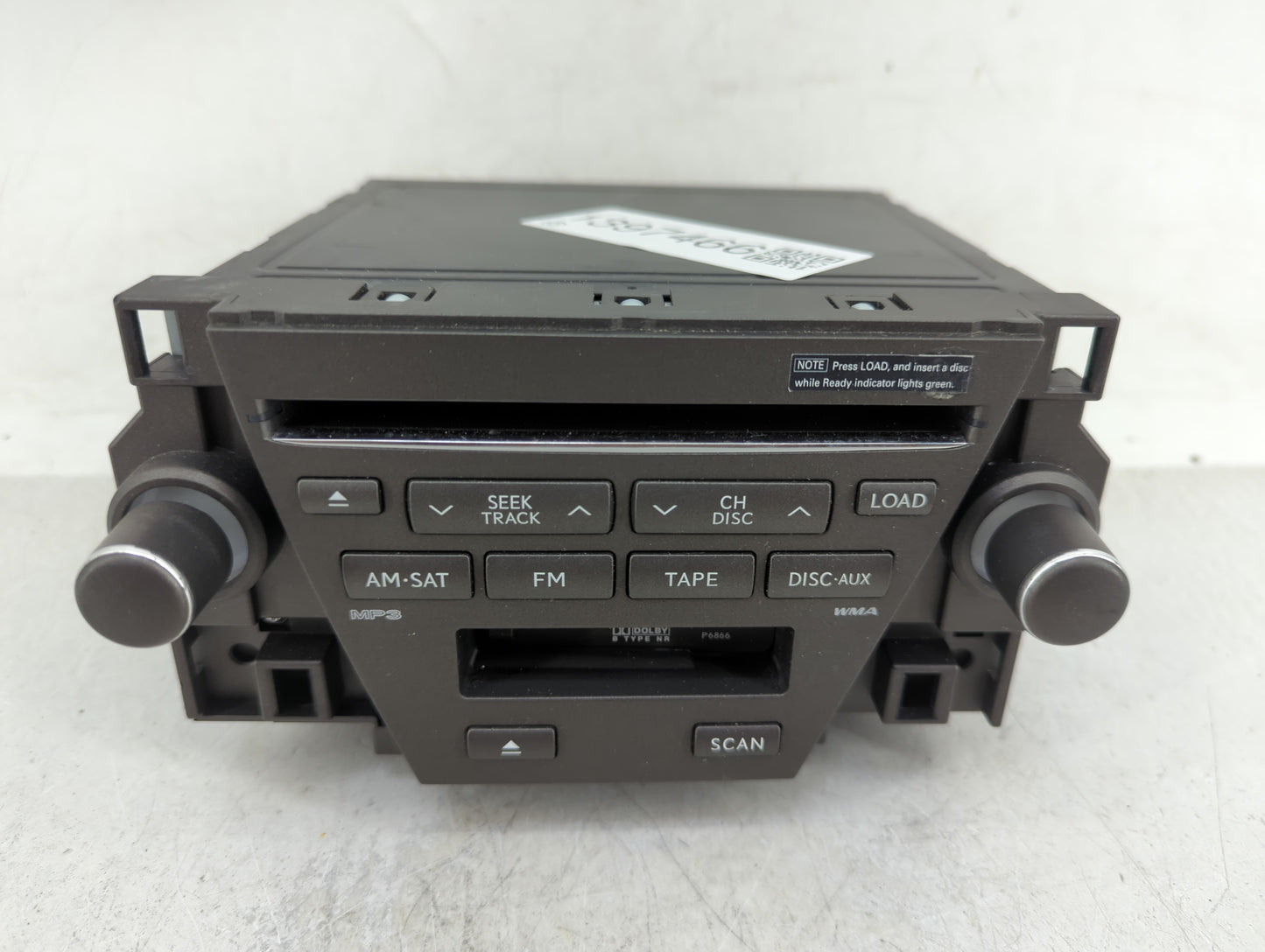 2007-2009 Lexus Es350 Radio AM FM Cd Player Receiver Replacement Fits Fits 2007 2008 2009 OEM Used Auto Parts - Oemusedautop