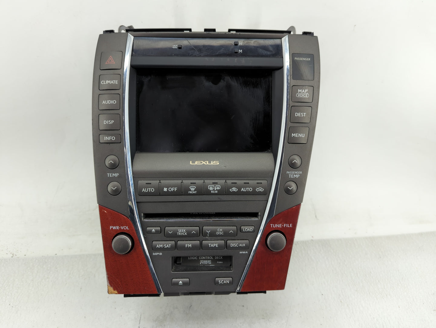 2008 Lexus Es350 Radio AM FM Cd Player Receiver Replacement P/N:86430-33013 Fits OEM Used Auto Parts - Oemusedautoparts1.com
