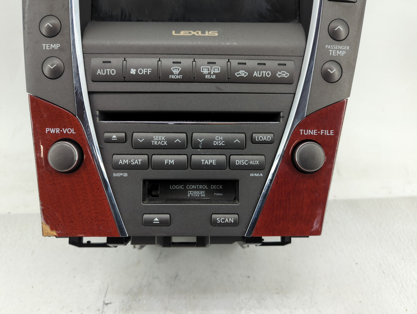 2008 Lexus Es350 Radio AM FM Cd Player Receiver Replacement P/N:86430-33013 Fits OEM Used Auto Parts - Oemusedautoparts1.com