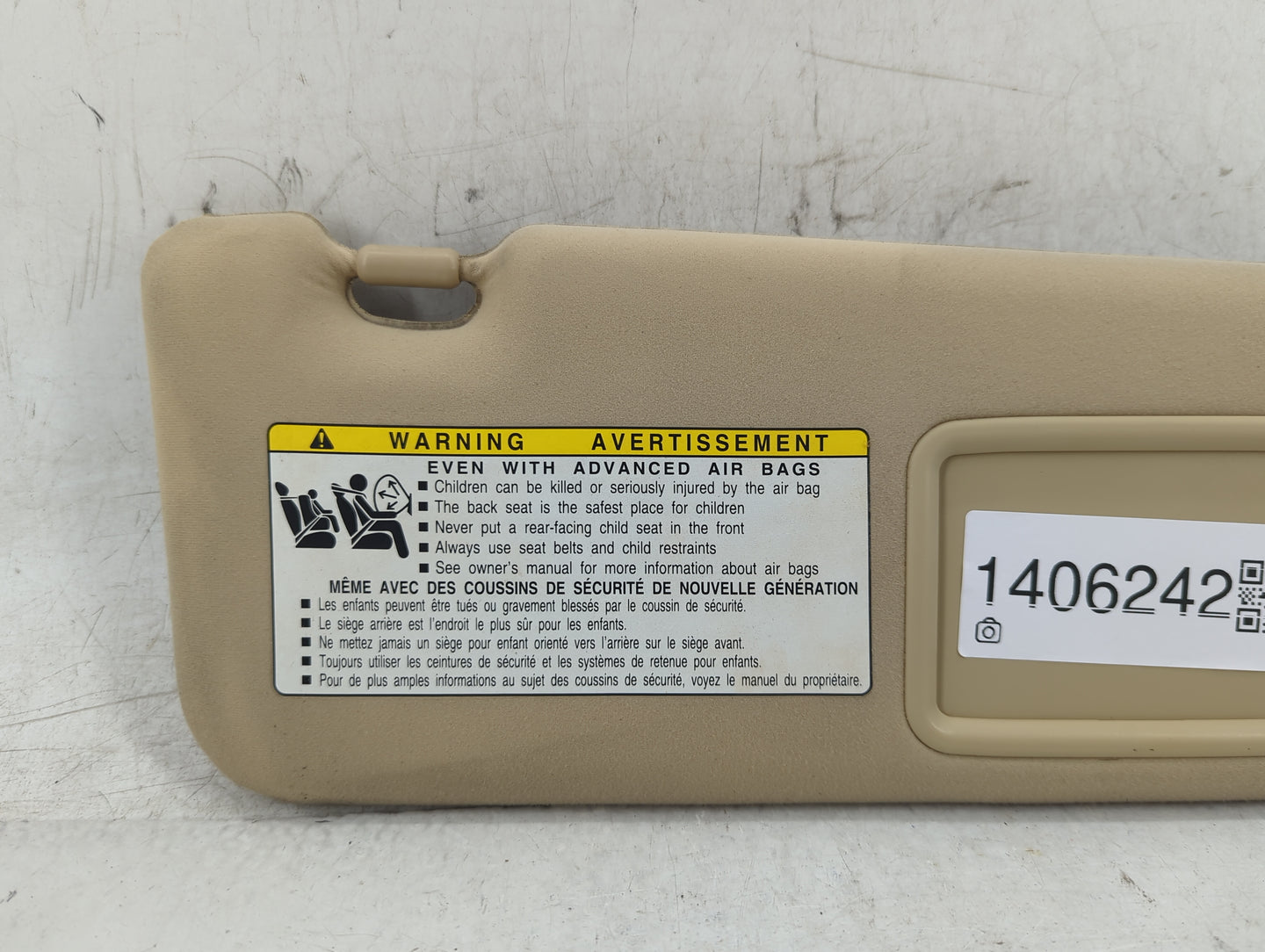 2007-2009 Lexus Es350 Sun Visor Shade Replacement Passenger Right Mirror Fits Fits 2007 2008 2009 OEM Used Auto Parts - Oemu