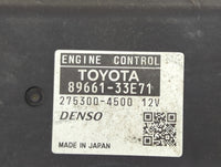 2008-2009 Lexus Es350 PCM Engine Control Computer ECU ECM PCU OEM P/N:89661-33E71 275300-4500 Fits Fits 2008 2009 OEM Used A