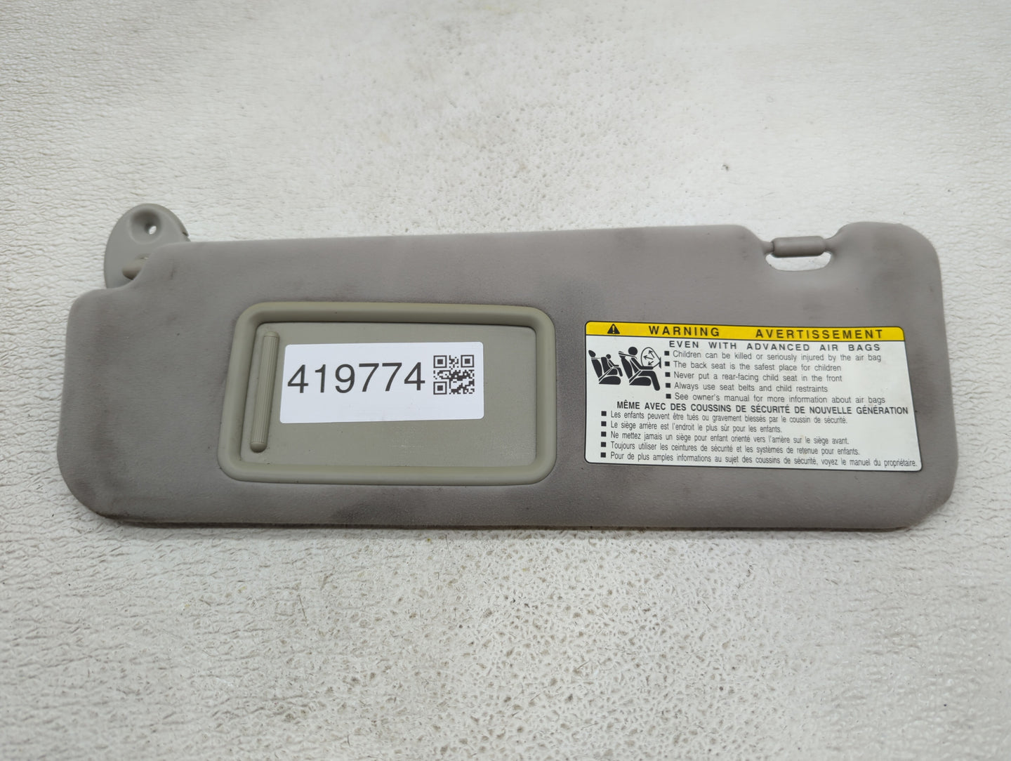 2007-2009 Lexus Es350 Sun Visor Shade Replacement Driver Left Mirror Fits Fits 2007 2008 2009 OEM Used Auto Parts - Oemuseda
