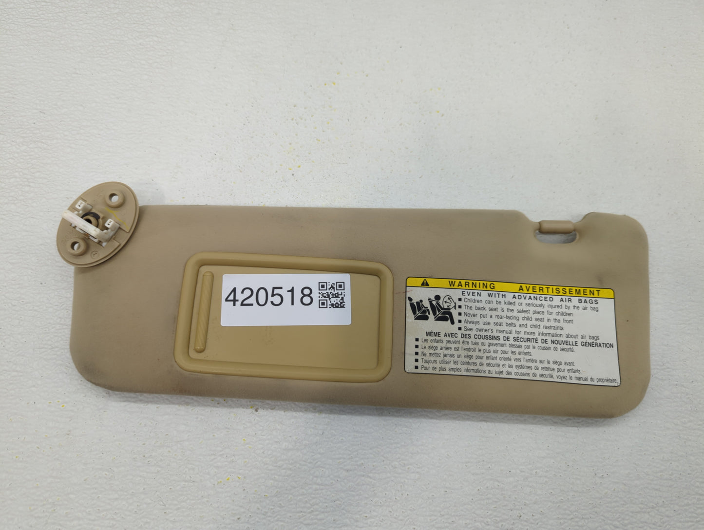 2007-2009 Lexus Es350 Sun Visor Shade Replacement Driver Left Mirror Fits Fits 2007 2008 2009 OEM Used Auto Parts - Oemuseda