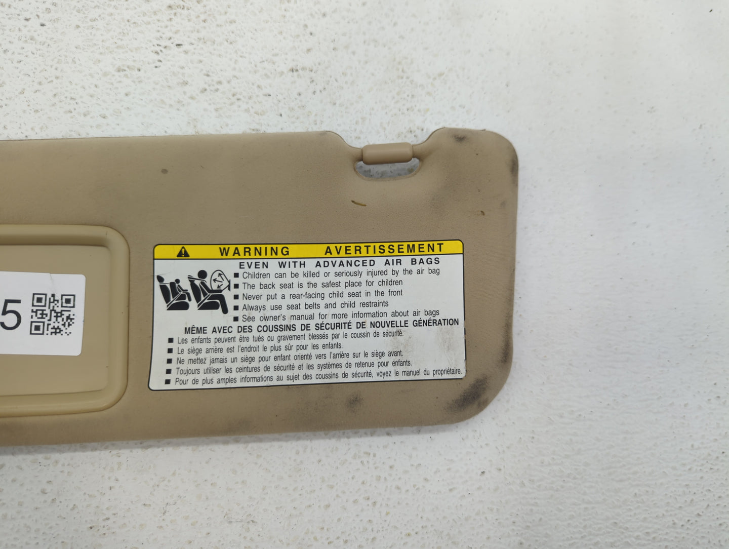 2007-2009 Lexus Es350 Sun Visor Shade Replacement Driver Left Mirror Fits Fits 2007 2008 2009 OEM Used Auto Parts - Oemuseda