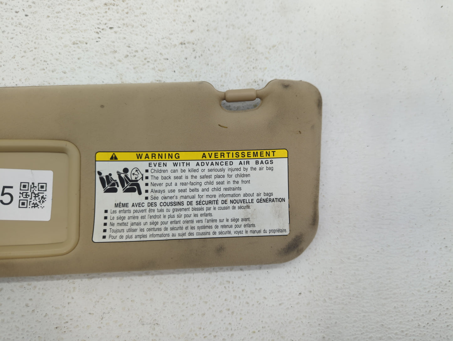 2007-2009 Lexus Es350 Sun Visor Shade Replacement Driver Left Mirror Fits Fits 2007 2008 2009 OEM Used Auto Parts - Oemuseda