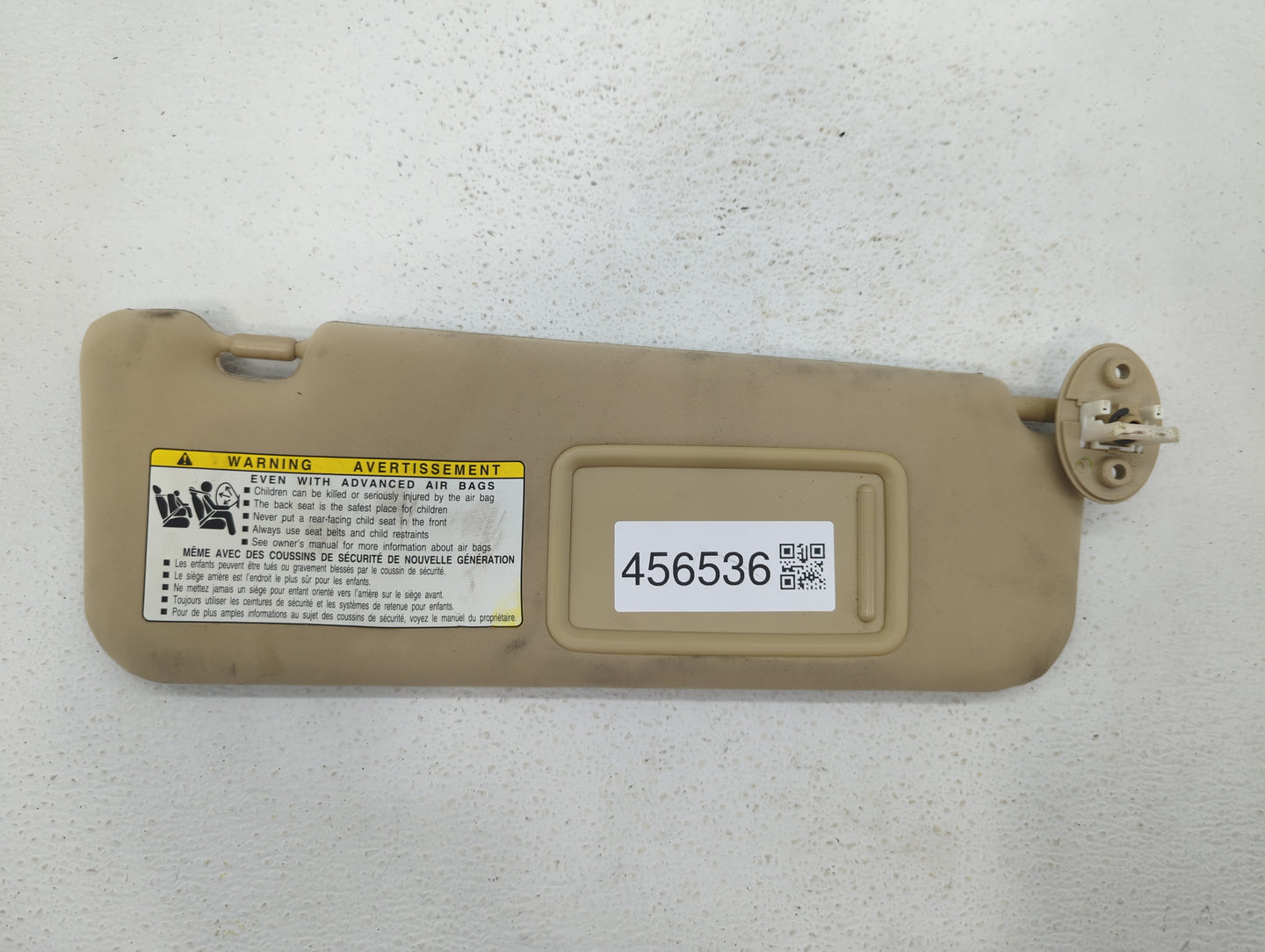 2007-2009 Lexus Es350 Sun Visor Shade Replacement Passenger Right Mirror Fits Fits 2007 2008 2009 OEM Used Auto Parts - Oemu