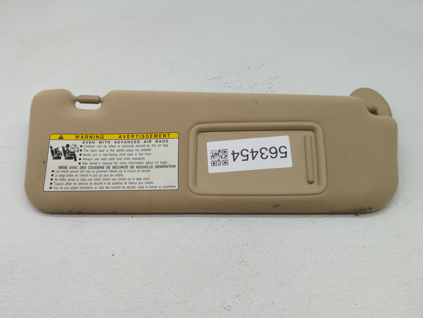 2007-2009 Lexus Es350 Sun Visor Shade Replacement Passenger Right Mirror Fits Fits 2007 2008 2009 OEM Used Auto Parts - Oemu