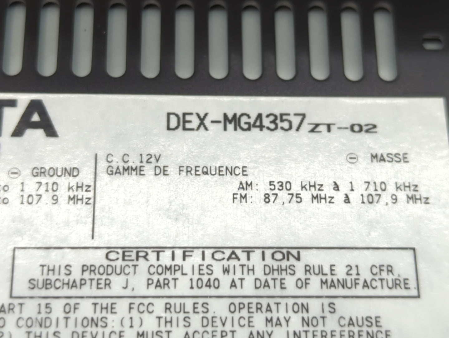 2007-2009 Lexus Es350 Am Fm Cd Player Radio Receiver - Oemusedautoparts1.com