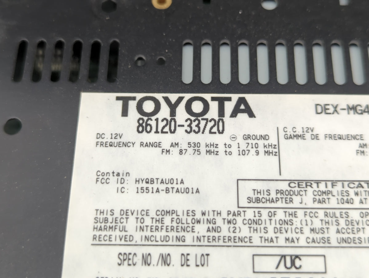 2007-2009 Lexus Es350 Am Fm Cd Player Radio Receiver 583596 - Oemusedautoparts1.com