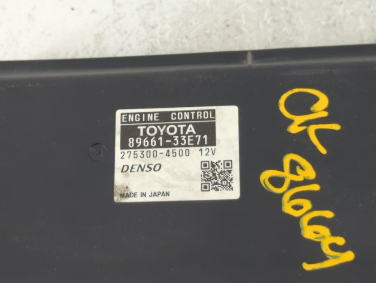2008-2009 Lexus Es350 PCM Engine Control Computer ECU ECM PCU OEM P/N:89661-4500 12V Fits Fits 2008 2009 OEM Used Auto Parts