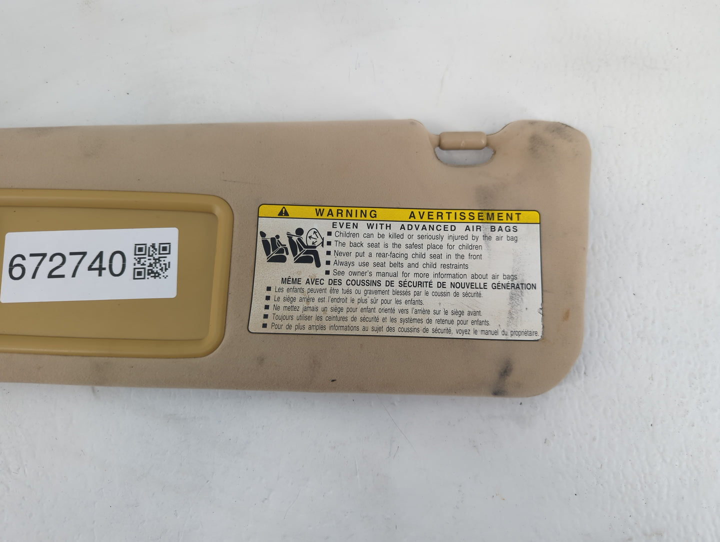 2007-2009 Lexus Es350 Sun Visor Shade Replacement Driver Left Mirror Fits Fits 2007 2008 2009 OEM Used Auto Parts - Oemuseda