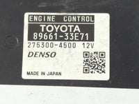 2008-2009 Lexus Es350 PCM Engine Control Computer ECU ECM PCU OEM P/N:275300-4500 89661-33E71 Fits Fits 2008 2009 OEM Used A