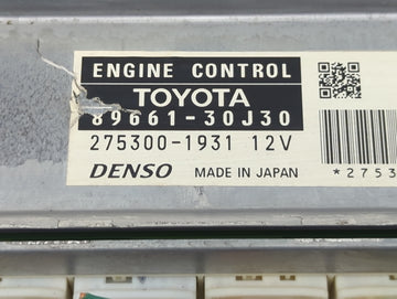 2008 Lexus Gs350 PCM Engine Control Computer ECU ECM PCU OEM P/N:275300-1931 89661-30J30, 89661-30J31 Fits OEM Used Auto Parts