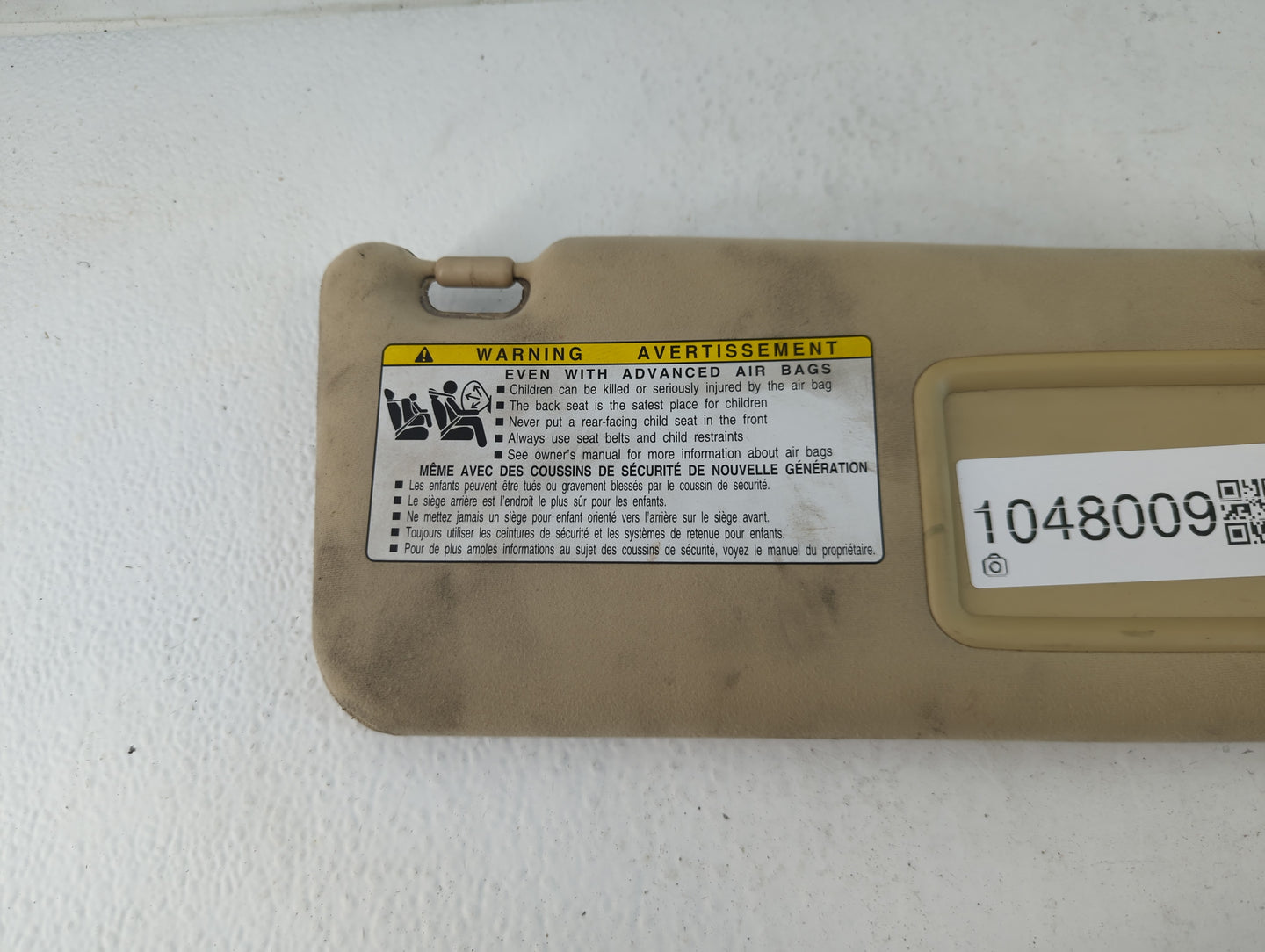 2007-2009 Lexus Is250 Sun Visor Shade Replacement Passenger Right Mirror Fits Fits 2007 2008 2009 OEM Used Auto Parts - Oemu