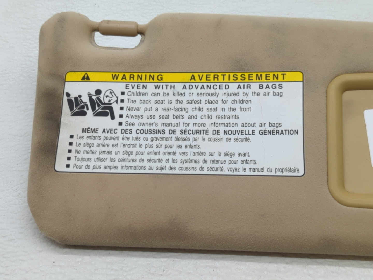 2007-2009 Lexus Is250 Sun Visor Shade Replacement Passenger Right Mirror Fits Fits 2007 2008 2009 OEM Used Auto Parts - Oemu