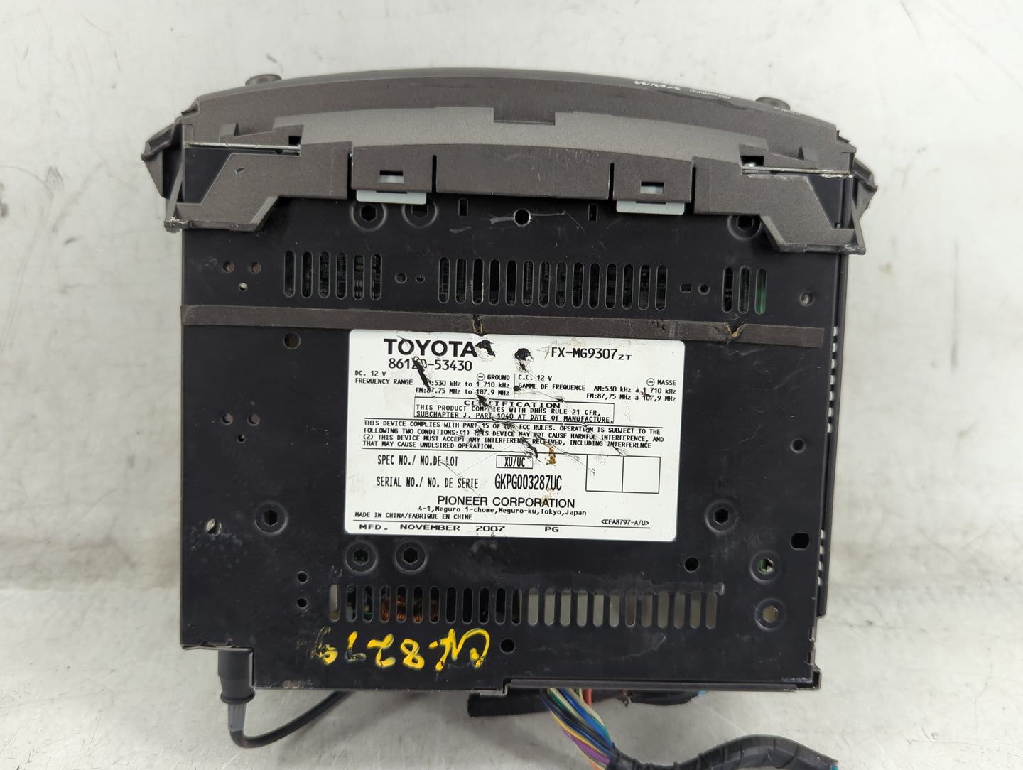 2006-2008 Lexus Is350 Radio AM FM Cd Player Receiver Replacement P/N:86120-53430 Fits Fits 2006 2007 2008 OEM Used Auto Part