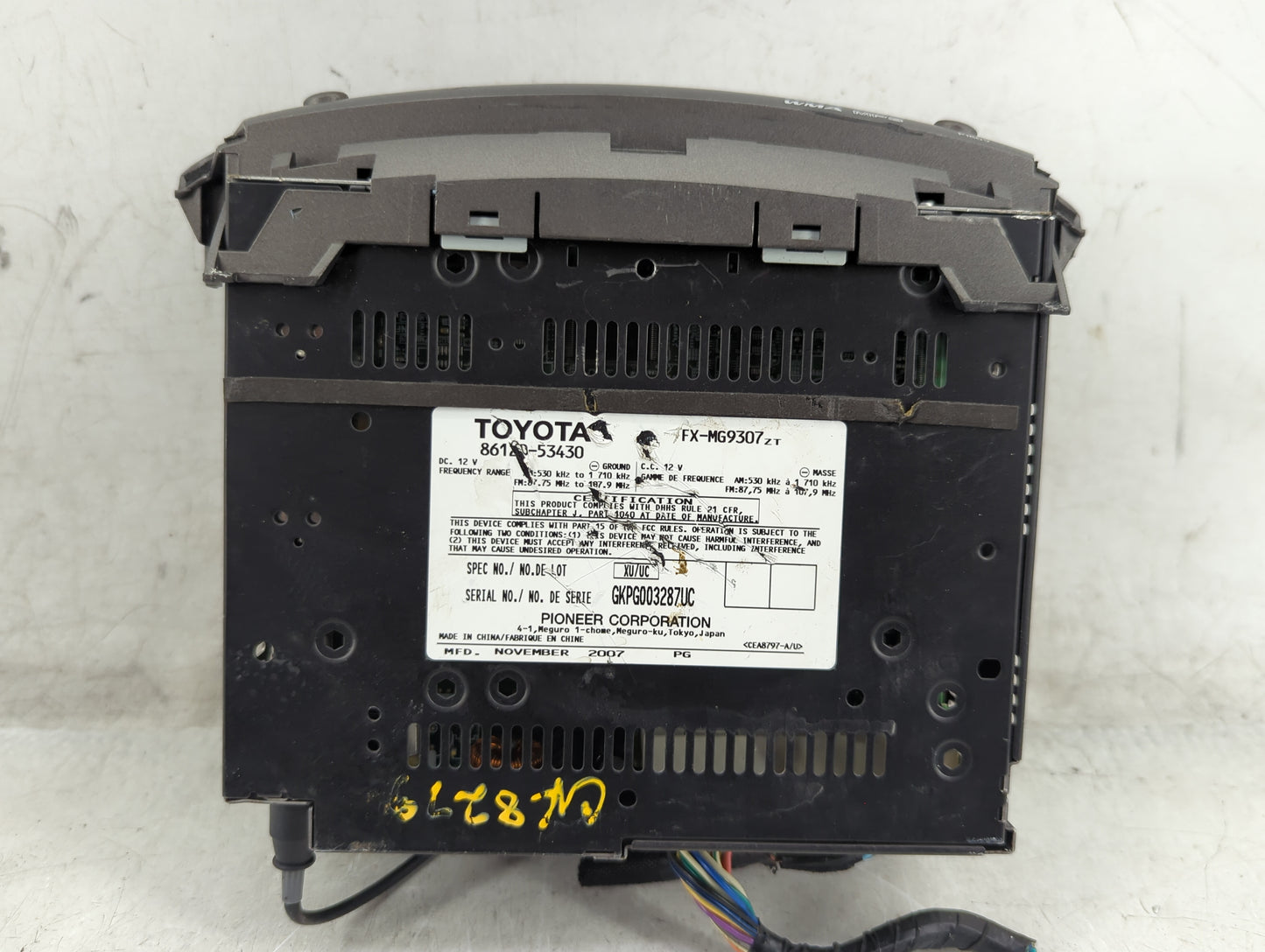 2006-2008 Lexus Is350 Radio AM FM Cd Player Receiver Replacement P/N:86120-53430 Fits Fits 2006 2007 2008 OEM Used Auto Part