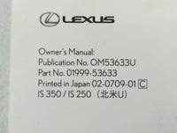2008 Lexus Is350 Owners Manual Book Guide OEM Used Auto Parts - Oemusedautoparts1.com