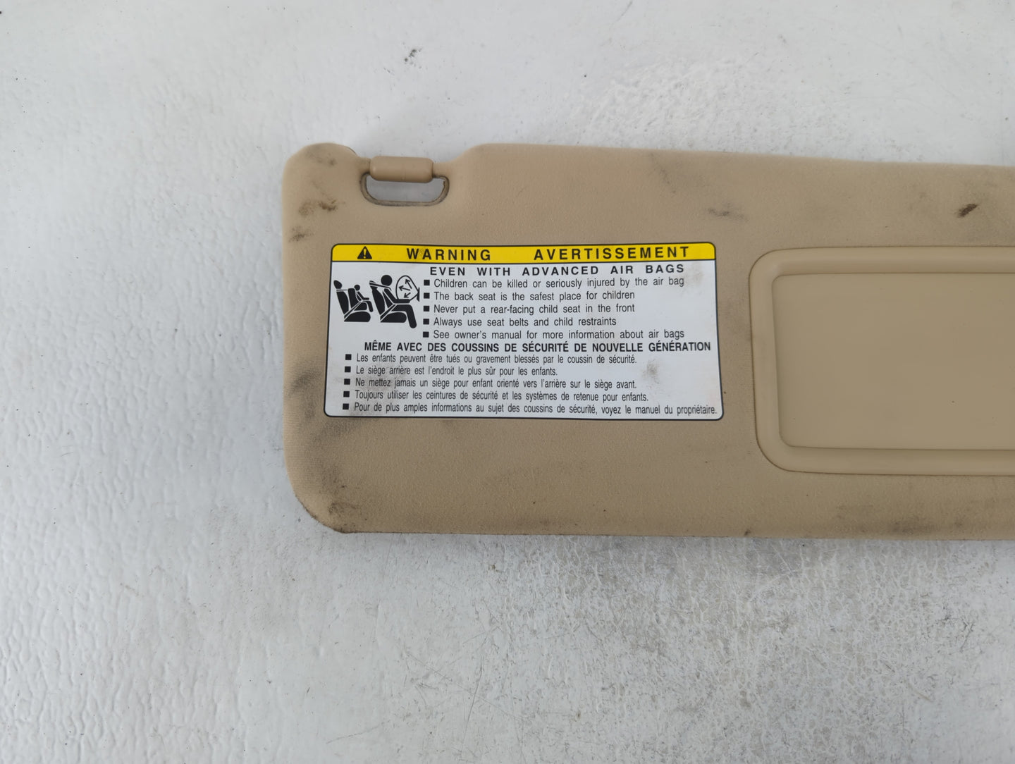 2007-2009 Lexus Is350 Sun Visor Shade Replacement Passenger Right Mirror Fits Fits 2007 2008 2009 OEM Used Auto Parts - Oemu